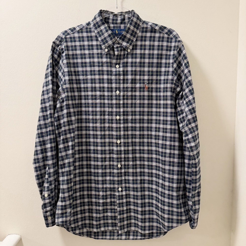 Ralph Lauren Classic Fit Plaid Twill Shirt - Size Large